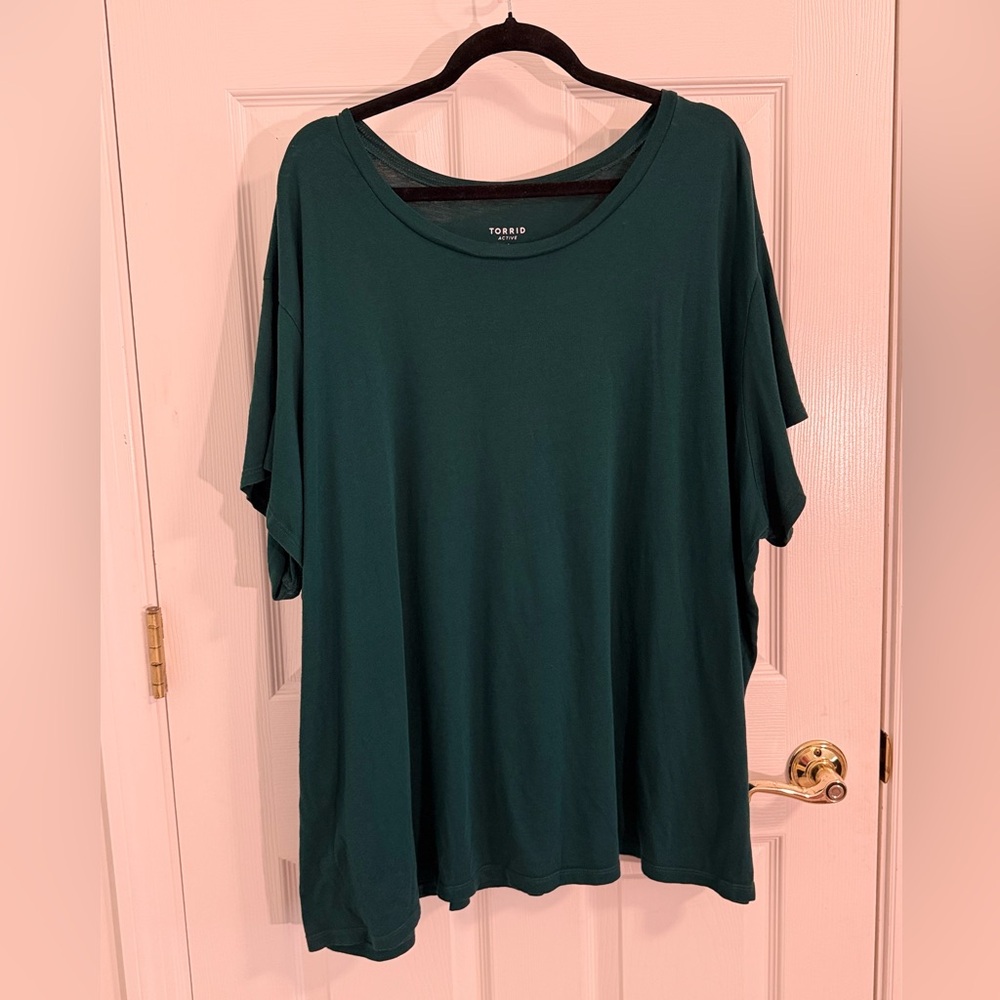 Torrid Teal Active Workout Tee